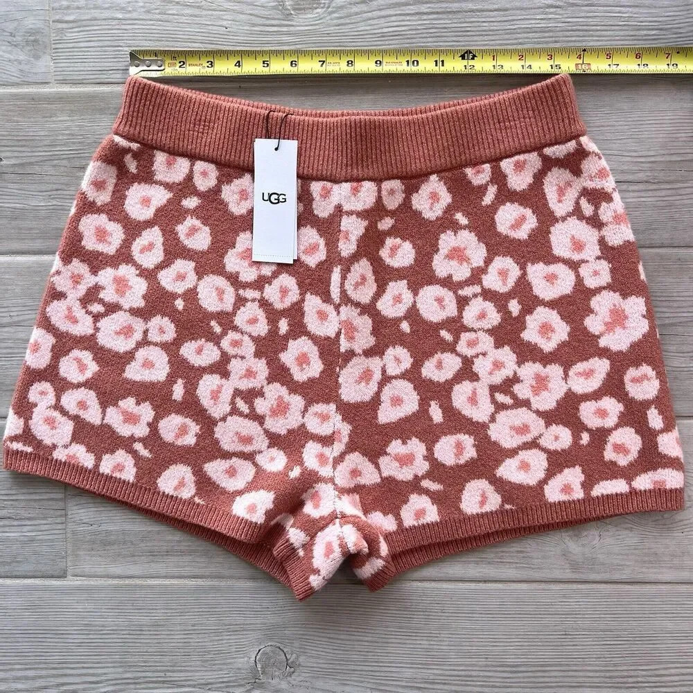 NWT UGG Women's Shorts LARGE Shaina KNIT Cotton Blend Shorts